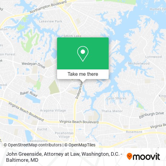 John Greenside, Attorney at Law map