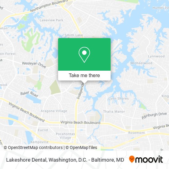 Lakeshore Dental map