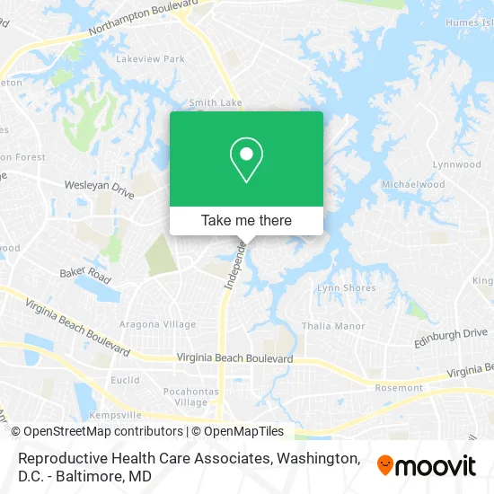 Reproductive Health Care Associates map