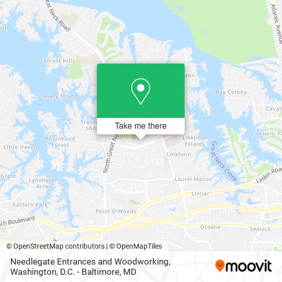 Needlegate Entrances and Woodworking map