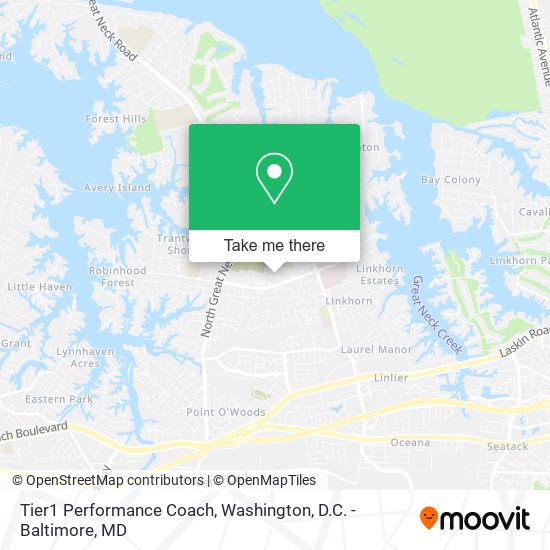 Tier1 Performance Coach map