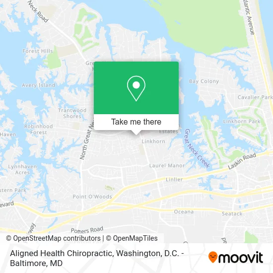 Aligned Health Chiropractic map