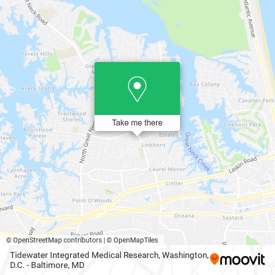 Mapa de Tidewater Integrated Medical Research