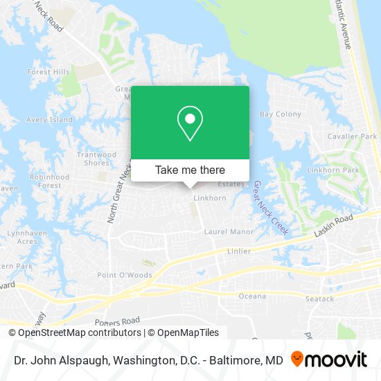 Dr. John Alspaugh map