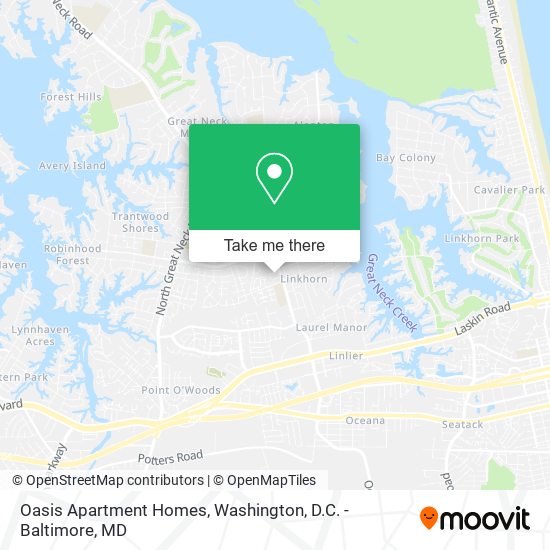 Oasis Apartment Homes map