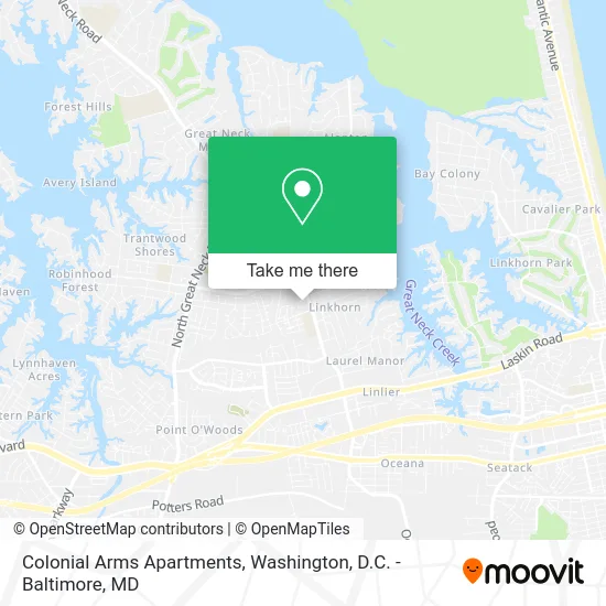 Colonial Arms Apartments map