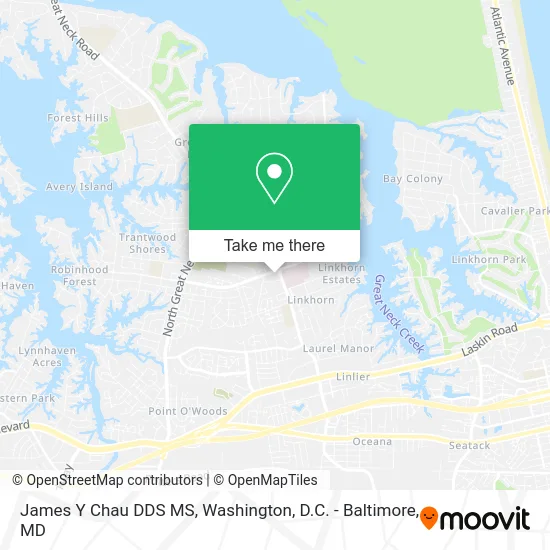 James Y Chau DDS MS map