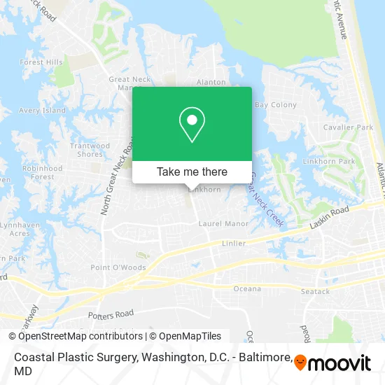 Coastal Plastic Surgery map
