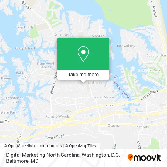 Mapa de Digital Marketing North Carolina