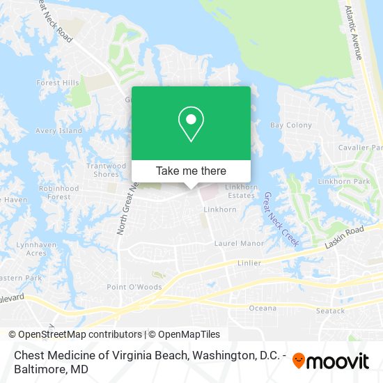 Chest Medicine of Virginia Beach map