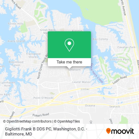 Gigliotti Frank B DDS PC map