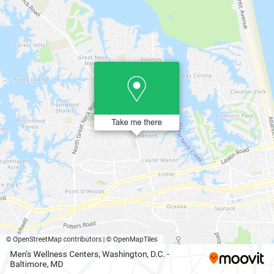 Men's Wellness Centers map