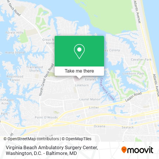 Virginia Beach Ambulatory Surgery Center map