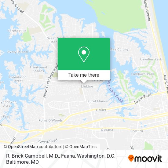 R. Brick Campbell, M.D., Faana map