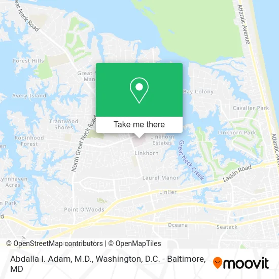 Abdalla I. Adam, M.D. map