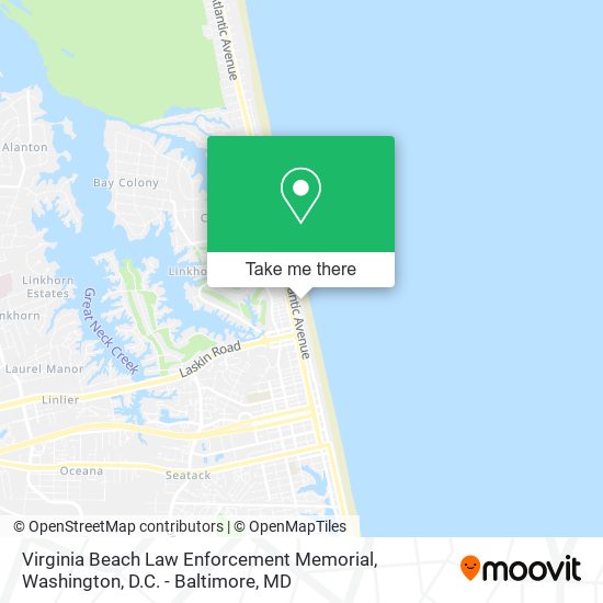 Virginia Beach Law Enforcement Memorial map