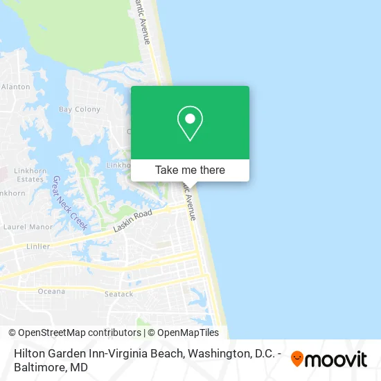 Mapa de Hilton Garden Inn-Virginia Beach