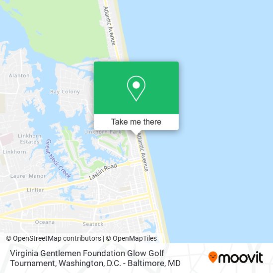 Virginia Gentlemen Foundation Glow Golf Tournament map