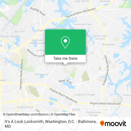 It's A Lock Locksmith map