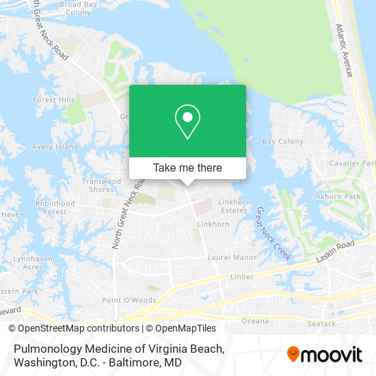 Mapa de Pulmonology Medicine of Virginia Beach