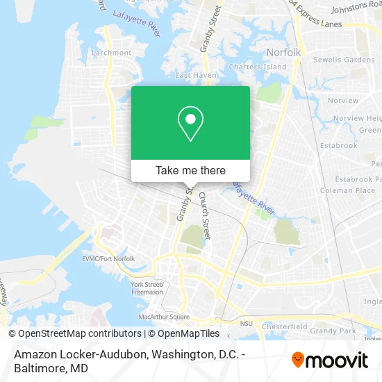 Amazon Locker-Audubon map