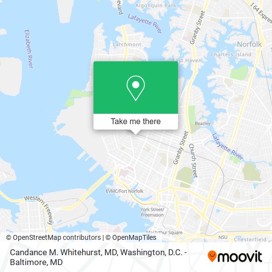 Candance M. Whitehurst, MD map