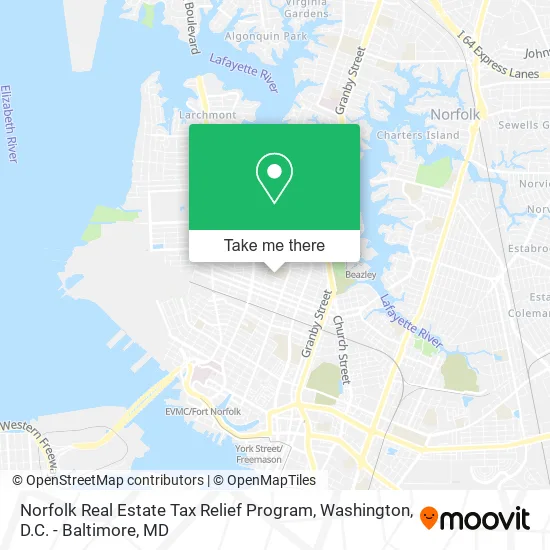 Norfolk Real Estate Tax Relief Program map