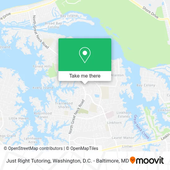 Just Right Tutoring map
