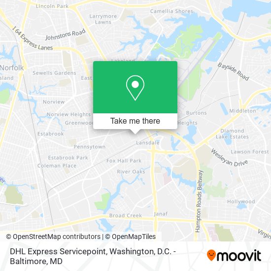 DHL Express Servicepoint map