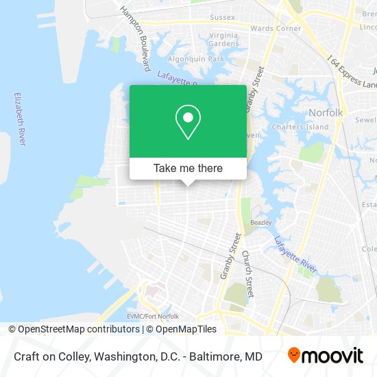 Craft on Colley map