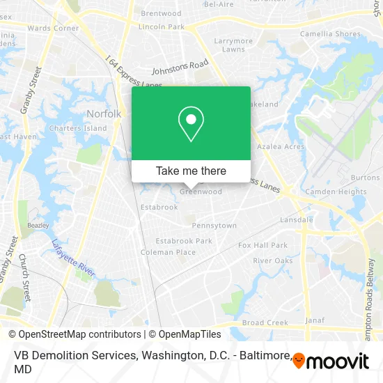 VB Demolition Services map