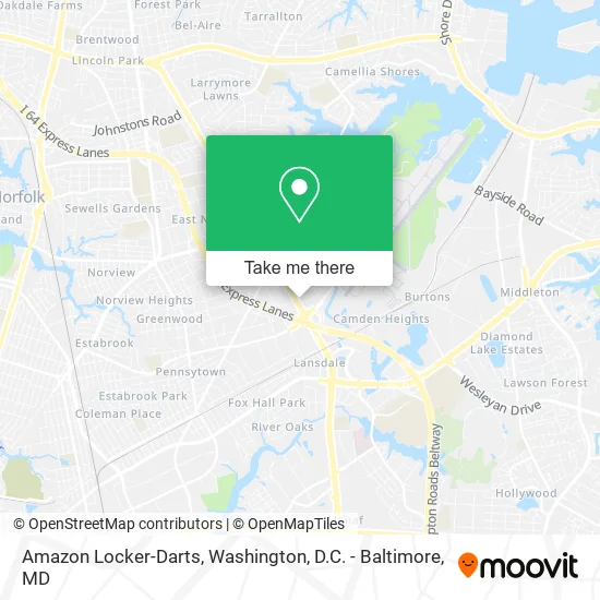 Amazon Locker-Darts map