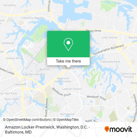 Amazon Locker-Prestwick map