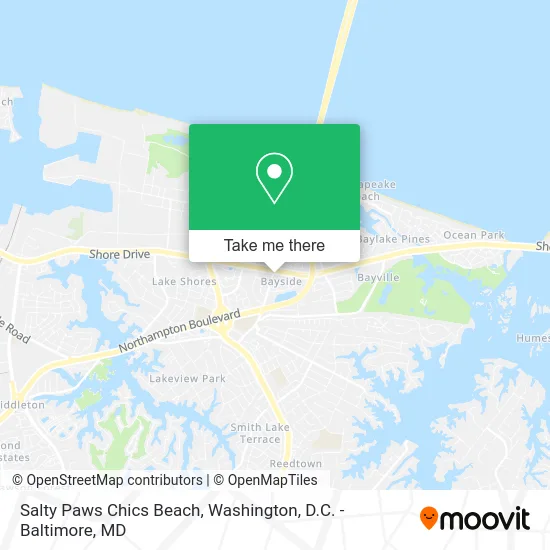 Salty Paws Chics Beach map
