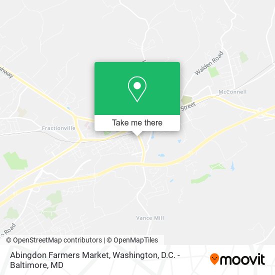 Abingdon Farmers Market map