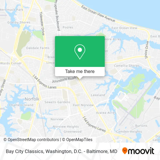 Bay City Classics map