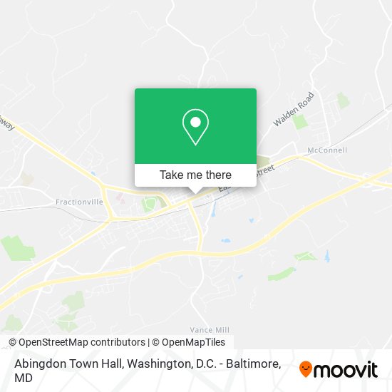 Abingdon Town Hall map