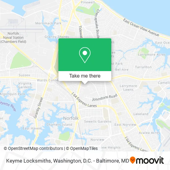 Keyme Locksmiths map