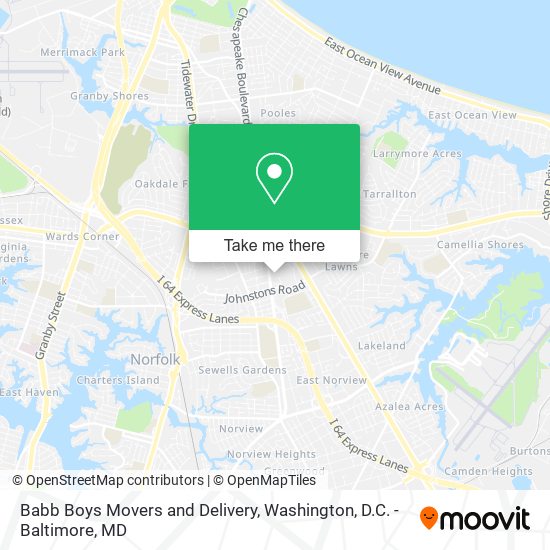 Mapa de Babb Boys Movers and Delivery
