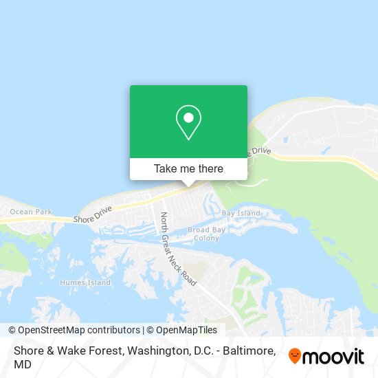 Shore & Wake Forest map