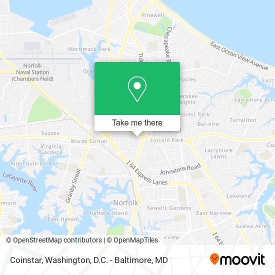 Coinstar map