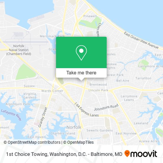 1st Choice Towing map