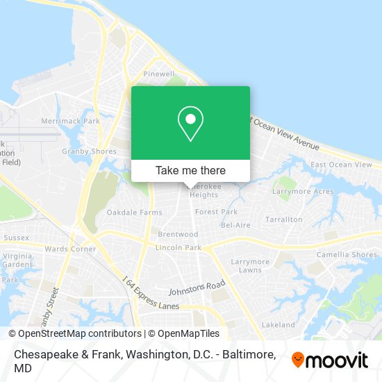 Mapa de Chesapeake & Frank