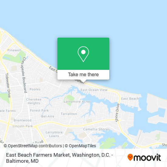 Mapa de East Beach Farmers Market