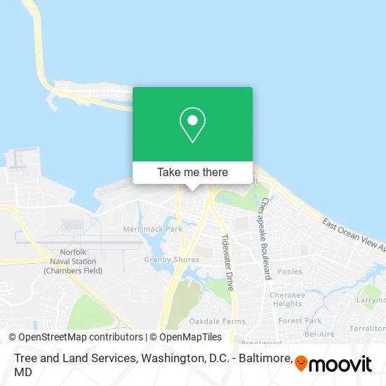 Tree and Land Services map