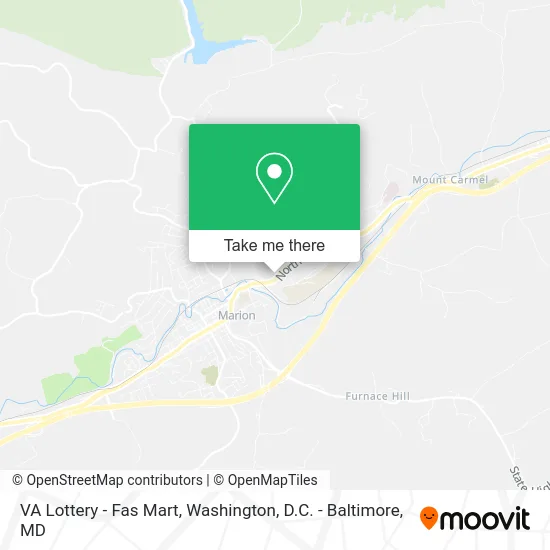 VA Lottery - Fas Mart map