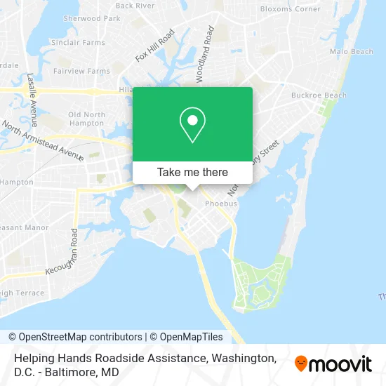 Helping Hands Roadside Assistance map