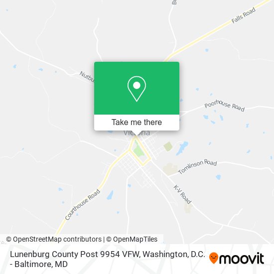 Lunenburg County Post 9954 VFW map