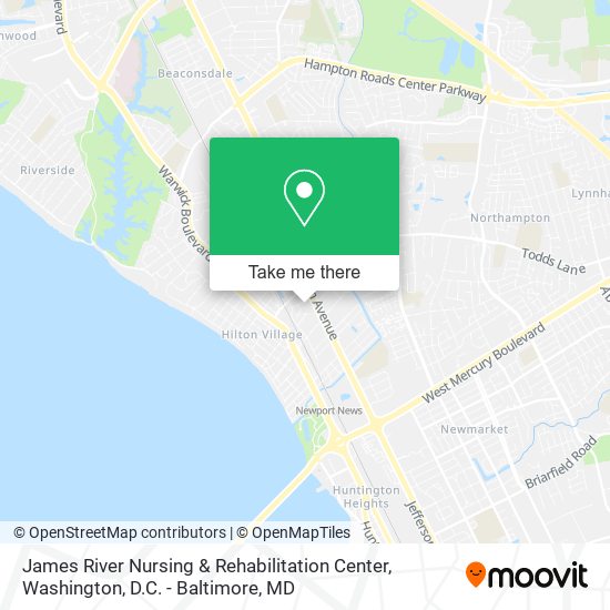 James River Nursing & Rehabilitation Center map