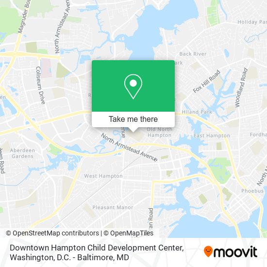 Downtown Hampton Child Development Center map